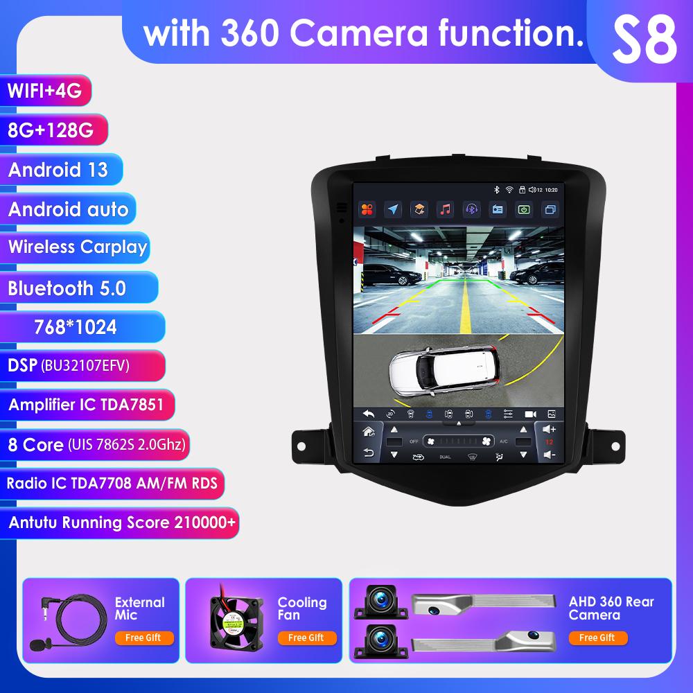 Hizpo 9.7" Car Radio Android For Chevrolet Cruze J300 2008-2012 2Din Multimedia Player Video Navigation 4G Carplay Head Unit for e