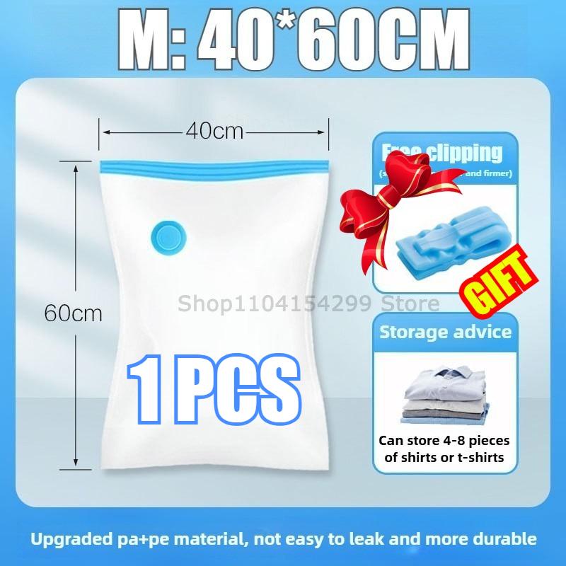 1-10PCS Vacuum Storage Bag Travel Organizer with Pump Leakproof & Scratch-Resistant for Clothes Blankets Bedding Space-Saving