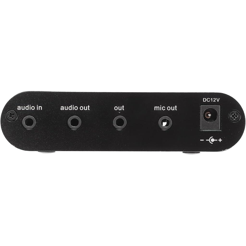 Small Stereo Audio Preamplifier 3 Output Ports Aluminum ABS Headphone Amplifier for Loudspeaker 6.5mm Dynamic Microphone 3.5mm Condenser Interface