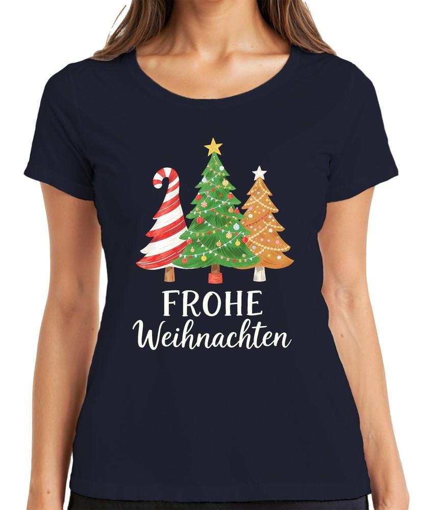 Merry Christmas Xmas Tree Christmas Tree Candy Cane Gingerbread Ladies TShirt S