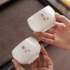 Mutton Fat Jade White Porcelain Tea Cup, Household Master Cup, Single Cup, Office Use, Personal Tea Cup, Tea Set, Souvenir