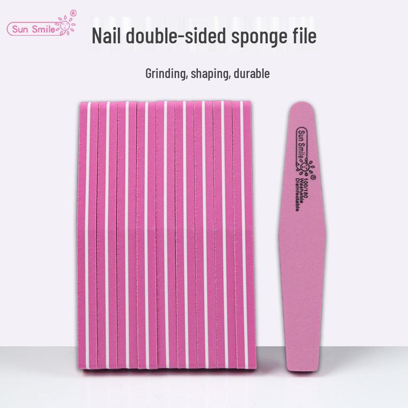 

SunSmile Rhomboid Sponge Nail File - Washable Buffing & Rubbing Tool