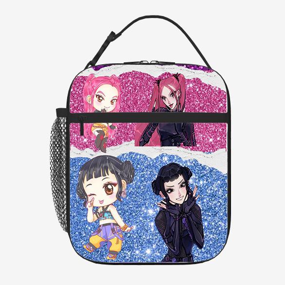 Elementary School Student Card Kpop Demon Hunter Thermal Insulation Bag Portable Outdoor Picnic Bag Children'S Lunch Box Bag Lunch Bag