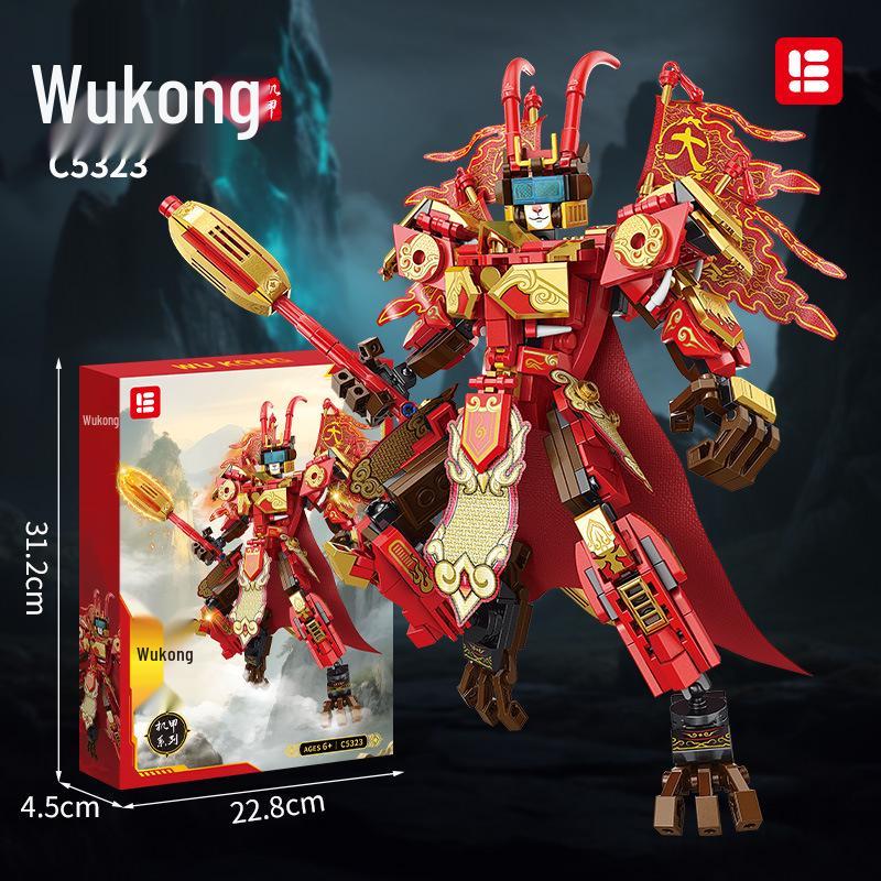 Chinese Style Wukong Mecha LEGO-Compatible Building Blocks Educational Toy for Kids