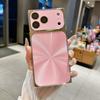 Straight Edge Aurora CD Texture Phone Case For iPhone 17 16 15 14 13 Pro Max Plus Glass Lens Protect Glossy Plating Soft Cover