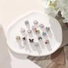 Shiny Colorful Crystal Butterfly Bow Knot Heart Italian Charm Links Fit 9mm Stainless Steel Bracelet Women Y2K DIY Making Gift