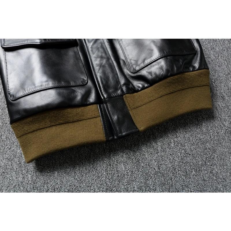 Chinese Size Classic A2 Genuine Horsehide Flight Suit Jacket Aviator Coats Genuine Leather Jacket Men Motorcycle Jackets Autumn