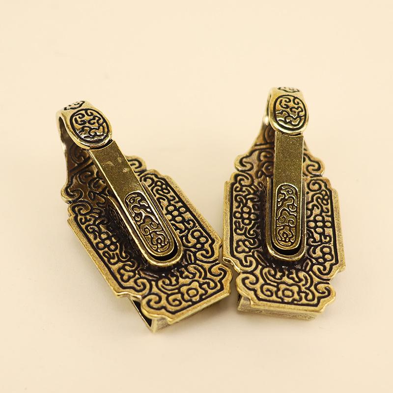 1 Pezzo Fibbia per Cintura Vintage in Metallo Anti-Perdita Portachiavi Portatile in Ottone Fibbie Gancio Portachiavi Design Retrò Catena Accessori Fai da Te