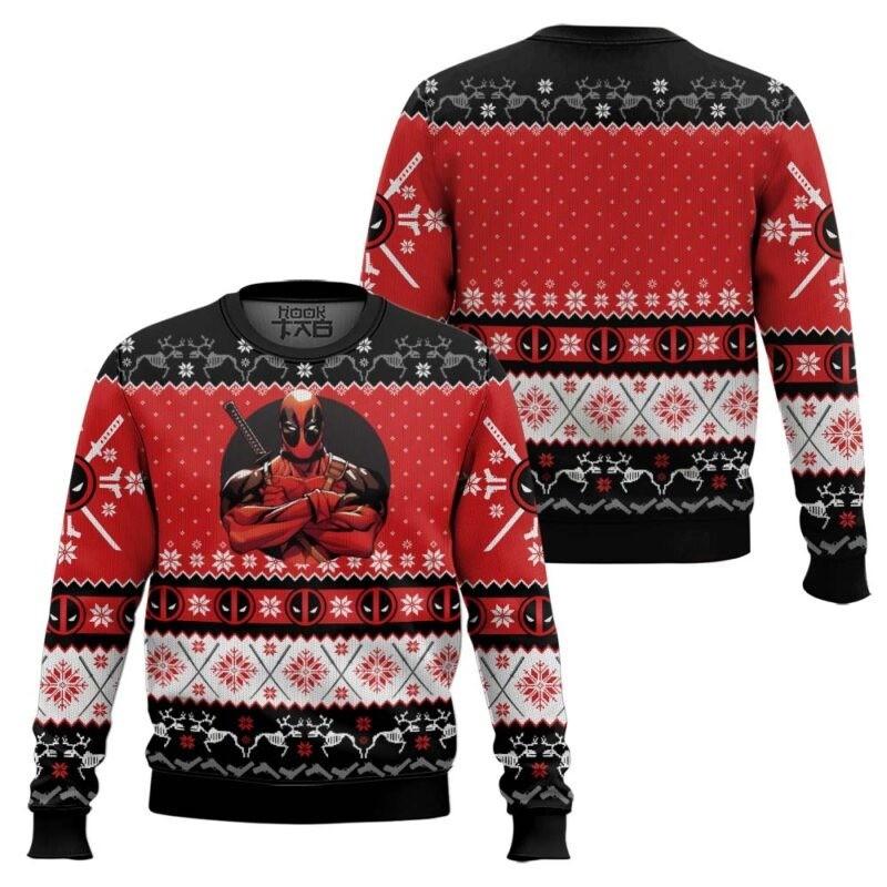 Once Upon A Deadpool Ugly Christmas Sweater All Sizes Unisex T-Shirt XXXL