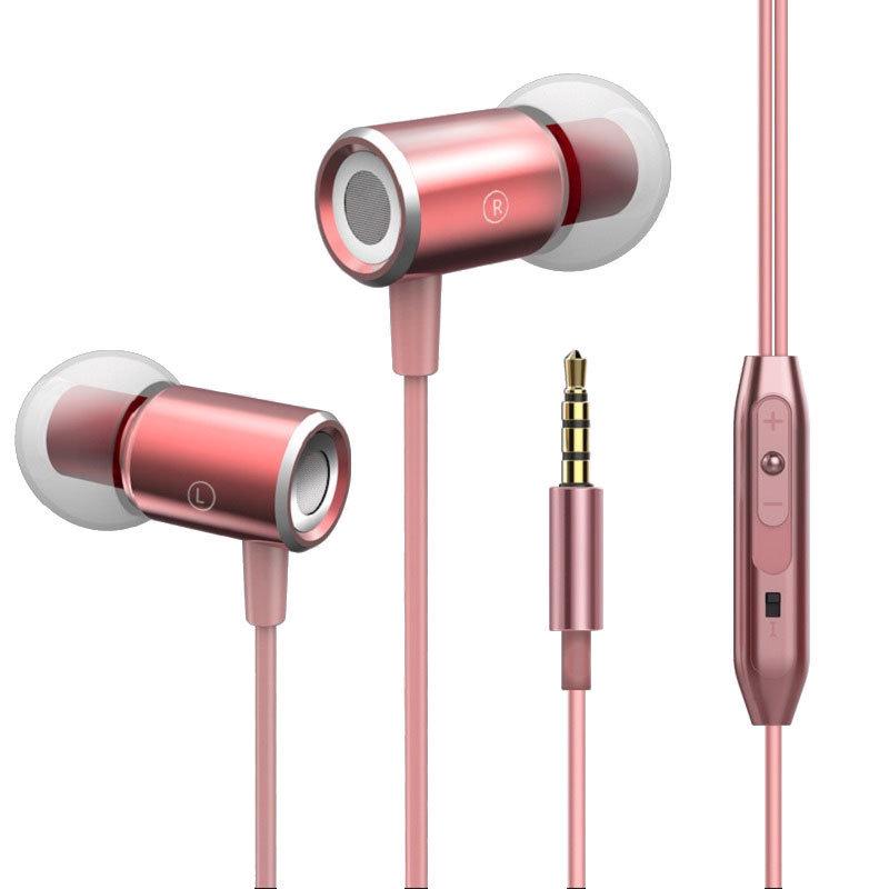 Magnetic Wired In-Ear Earphones with Remote, Mic, Metal Heavy Bass, Noise Canceling, Round Hole, for Phones, Computers, Gaming