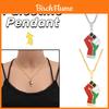 Stainless Steel Palestinian Map Pendant Necklace Ethnic Style Couple's Trendy Titanium Steel Accessory