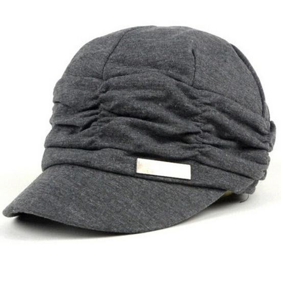 

Women Fashion Pleated Peaked Cap Hat Casual Knitted Outdoor Sports Travel Sunhat