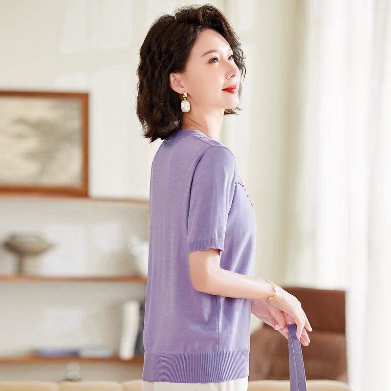 Vložit Dámské tričko s volným krátkým rukávem v čínském stylu