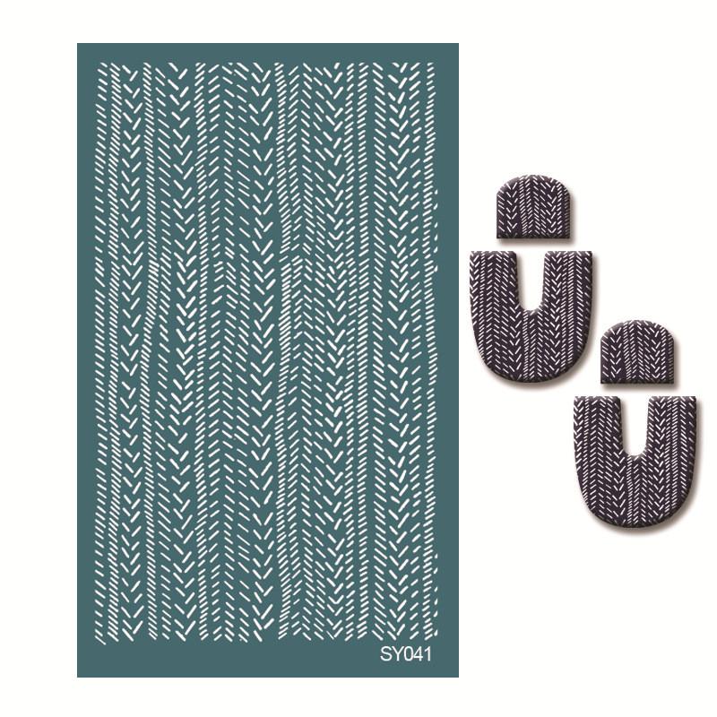 Polymer Clay Silk Screen Stencils Reusable Silkscreen Print Kit for Printing Clay Stamps Jewelry Earrings Decoration Template