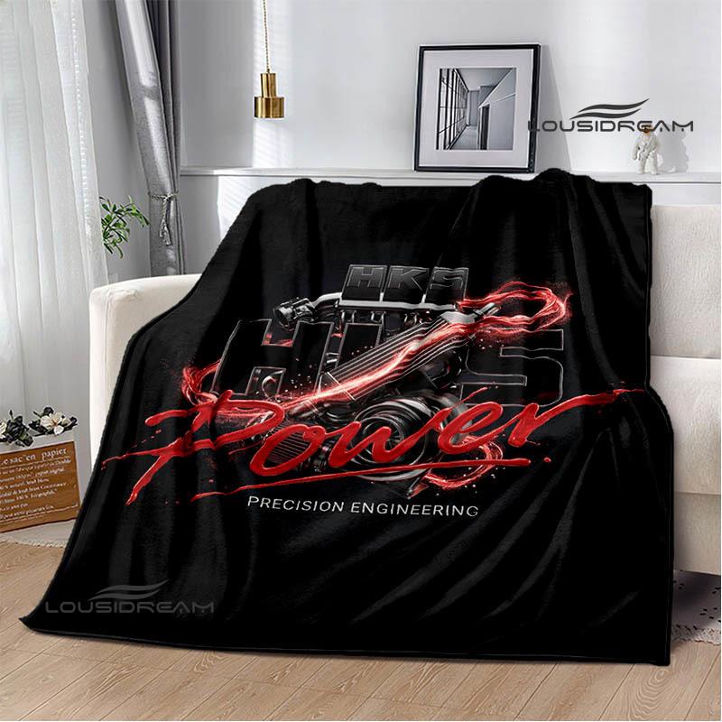 HKS Racing Car Printed Blankets Fashion Warm Blanket Soft And Comfortable Blanket Home Travel Blankets BedLinings Birthday Gift
