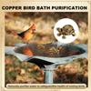 Bird Bath Disk Ornaments Cleaner Turtle Shaped 4Piece Bird Bath Copper For Fountain Outdoor Garden Water Winter Cleaning Outside