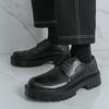 Fashion Suit Thick Soled Men's Leather Shoes Business Gentlemen Hot Selling Styles Work or Office Outdoor Street Trend Lace Up Shoes