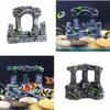 Aquarium Roman Column Ruins: Artificial Stone Cave Rock Decor for Fish Tanks