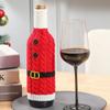 Wine Bottle Sleeve New Christmas Decorations Knitted Striped Creative Wine Bottle Sleeve Kitchen Restaurant Wine Bottle Dress Up