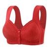 Plus Size Bra Women Front Closure Fixed Cup Thin Wireless Push Up Tank Top Bra Shaping Supportive Comfortable Full Coverage Underwear