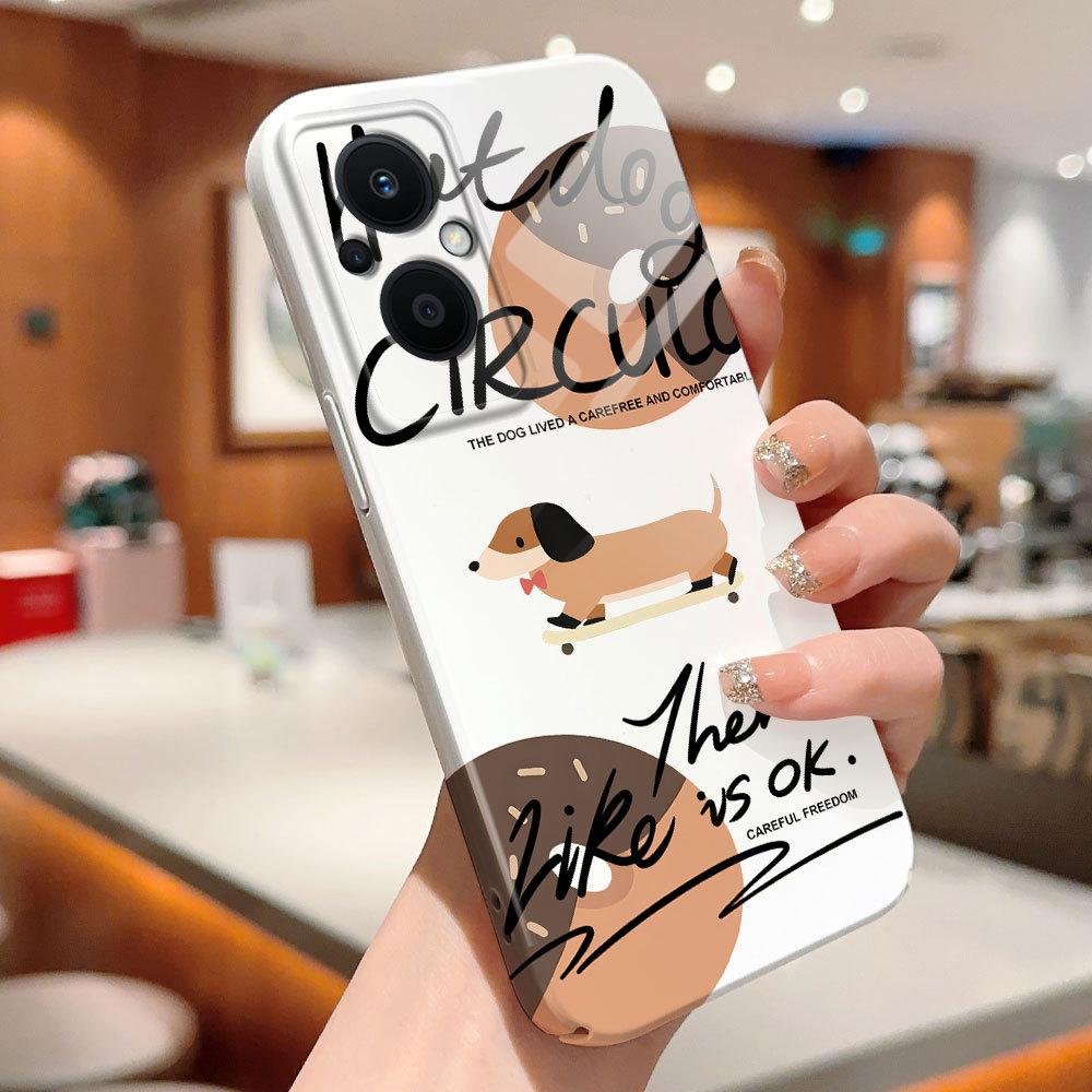 All-inclusive Film Handyhülle Cartoon Mode Design Hartschale Vollabdeckung Kameraschutzhülle für OPPO A60 A96 Reno12 Realme C53 C75