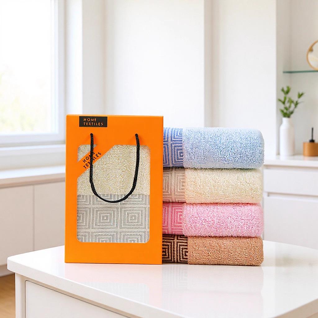 Wedding Gift Box: Soft, Absorbent, Thickened Pure Cotton Towels - Customizable and Embroidered Souvenir 35cm x 75cm