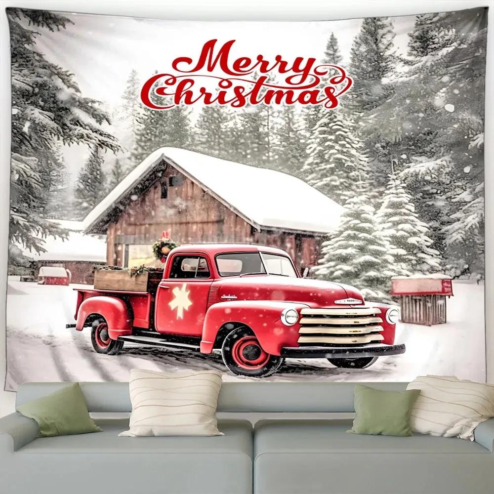 Christmas Tree Snowman Luxury Tapestry Bedroom Living Room Home Christmas Decoration