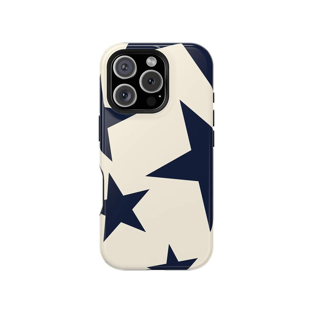 

Luxury Clmj navy stars Starstruck Phone Case for iPhone 17 16 15 14 13 12 11 X XS XR Air Pro Max Plus Double-layer Back Cover iPhone XR