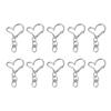 10 Pcs Swivel Clasps Metal Heart Keychain Lobster Clasp Snap Hook for DIY Making