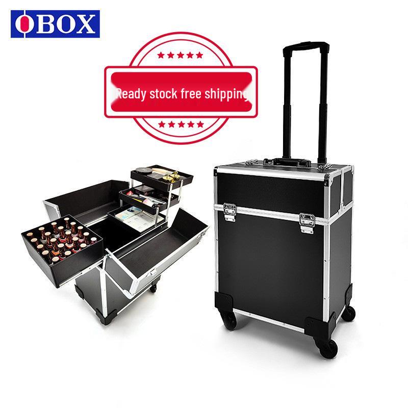 Large Universal Makeup Case with Wheels - Professional Storage for Beauty, Hairdressing, Nail Art, and Tattoo Supplies