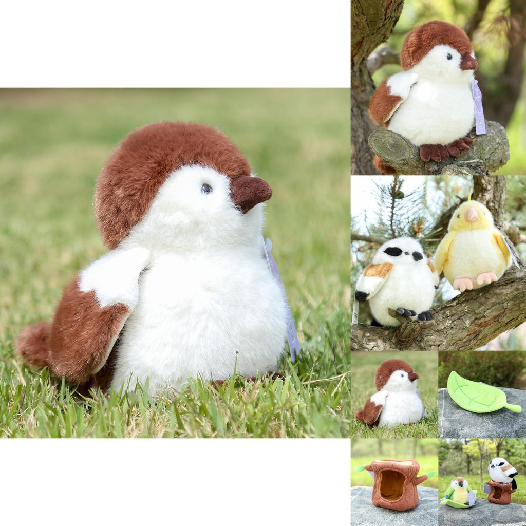 Peluche d'Animal Petite Collection d'Oiseaux Avec Remplissage en Coton PP Pour Cadeau d'Enfant