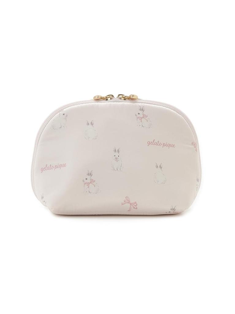 Rabbit Print Pouch PWGB261676 Pink Free Size [Gelato Pique] Women's