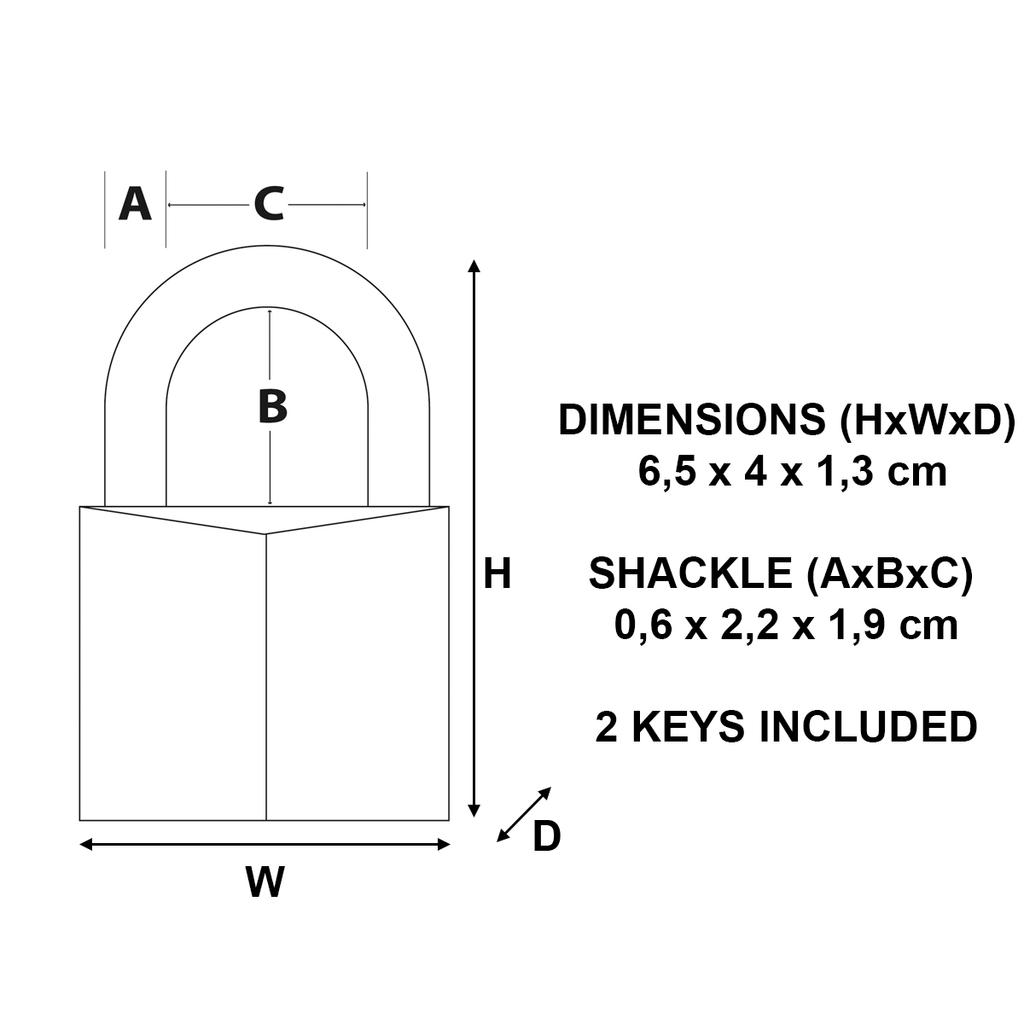 Master Lock 640EURD Marine Padlocks with Key, Grey, 6,5 X 4 X 1,3 Cm