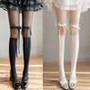 Versatile Fashion Bow Lace Stockings For Women Girls Sexy Anti Hooking Pantyhose Spring Summer Black Beige Thin Lolita Leggings