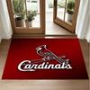 St. Louis Cardinals Design Crystal Velvet Rug Soft Decorative Mat for Bedroom Entrance