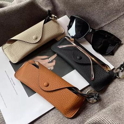 Neu Echtes Leder Multifunktionale Lagerung Tasche Gläser Tasche Tragbare Sonnenbrille Lagerung Tasche