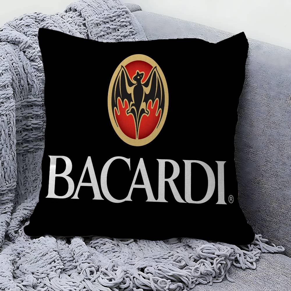 B-Bacardi Rum Vampier Vleermuis Kussensloop Decoratief Kussen Bank Huisdecoratie Hoes Kussenslopen