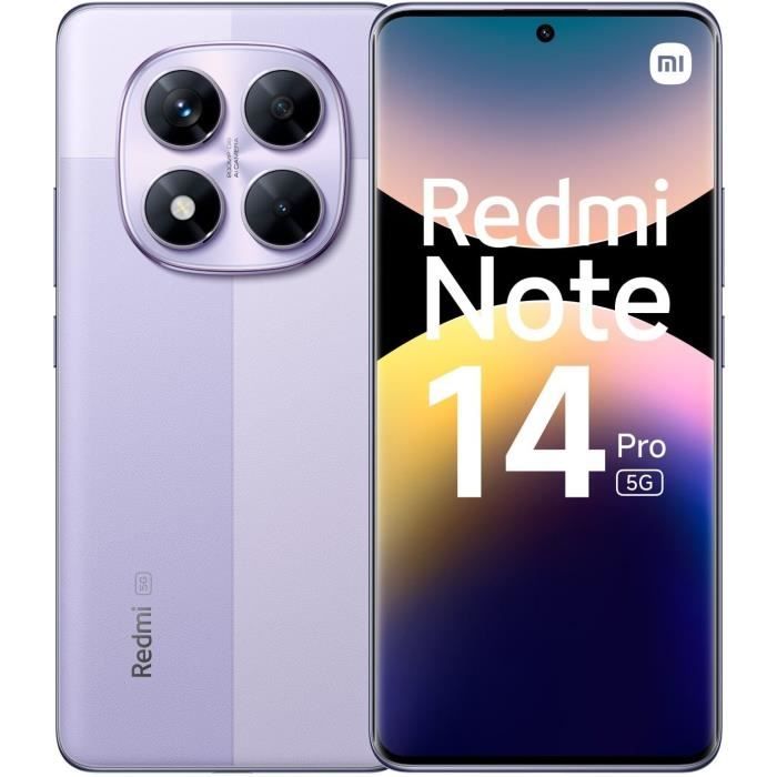 XIAOMI - Redmi Note 14 Pro 5G - 8 Go + 256 Go - Lavender Purple