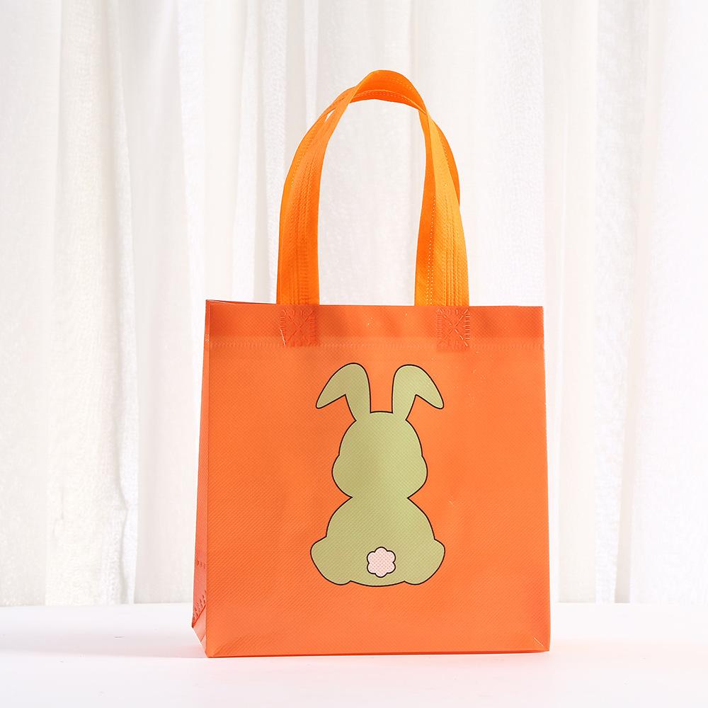 12/30pcs Easter Bunny Gift Bags Colorful Non-Woven Fabric Bags for Easter Party Treats Goodies and Small Gifts Candy Egg Bags