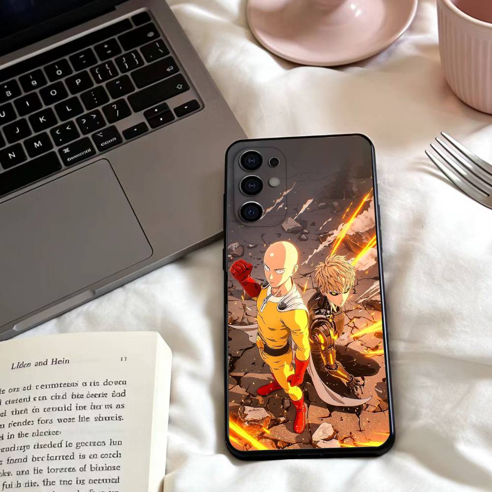 O-One Punch Man Anime Phone Case For Samsung S25,24,23,22,30,21,10,9,Ultra,Plus,Lite,FE,4,5 G Soft Black Case