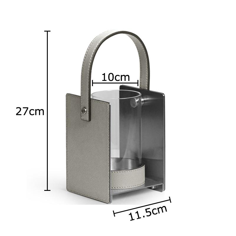 

Leather Decorative Glass Vase Plant Pot Table Decoration Artificial Flowers Flower Arrangement Floral Vases Room Aesthetic Decor