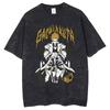 Gachiakuta Vintage Washed Cotton T Shirt Men Gothic Grunge 2000s Graphic Graphic Pastel Shirt Anime Oversized Streetwear Retro