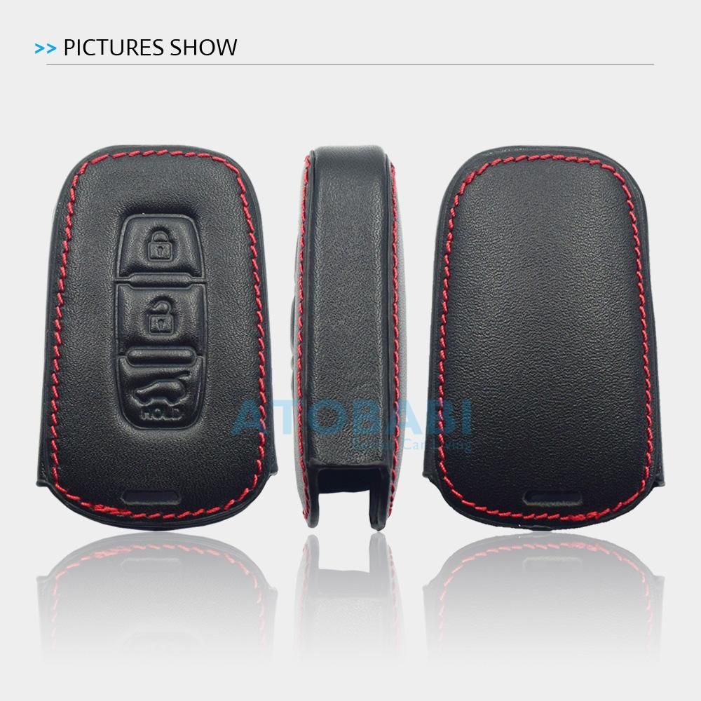 Leather Car Key Cover Bag Remote Fobs Case For Hyundai Veloster Sonata Solaris Elantra Ix35 I30 Kia Soul Sportage Sorento Forte
