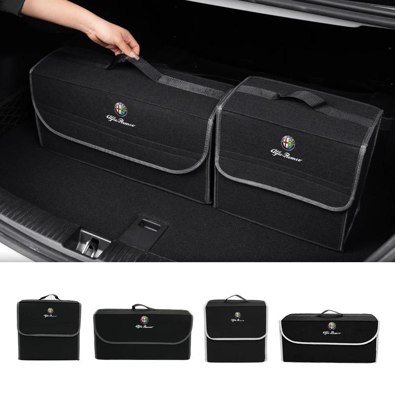 Hub Caps Car Trunk Storage Box Organizer Foldable Stowing Container Bag For Alfa Romeo 159 Giulietta Giulia 147 Mito 156 166 GT CVR1