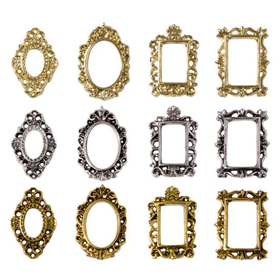 Yousheng 5Pcs/Pack Nail Decor Vintage Hollow-carved Design Alloy 3D Nail Manicure Craft Ornaments for Nail Design