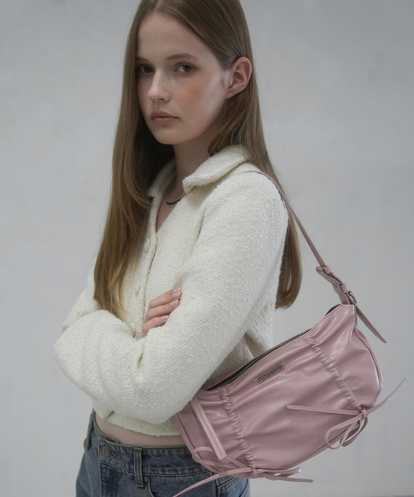 Vivacious Twin Ribbon Shoulder Bag - 2Col