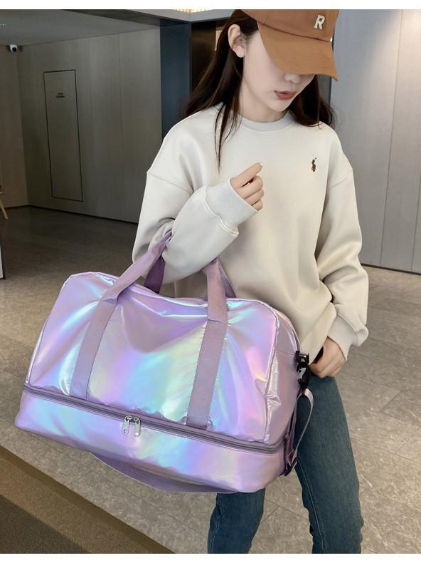 Women's Fashion Crossbody Travel Bag with Wet/Dry Separation - Ideal for Short Business Trips, Fitness, and Yoga.