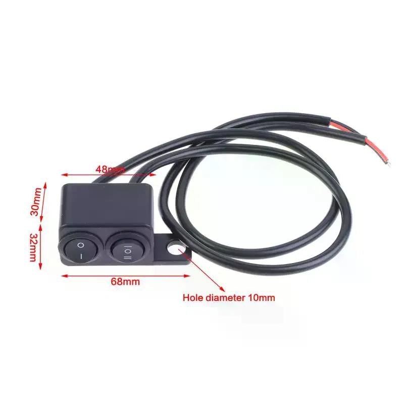 Motorcycle Switches Connector Handlebar Two Gears/Three Gears Button Push Light On/Off Button Waterproof Switch