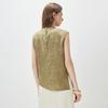 Kemengboka Women's Sleeveless Mulberry Silk Waist-Defining Blouse