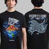 Vintage SOAD System Of A Down 2026 Evropské turné Oboustranné tričko Retro potisk Země Y2K Oversized Rocková kapela Tričko Streetwear Top